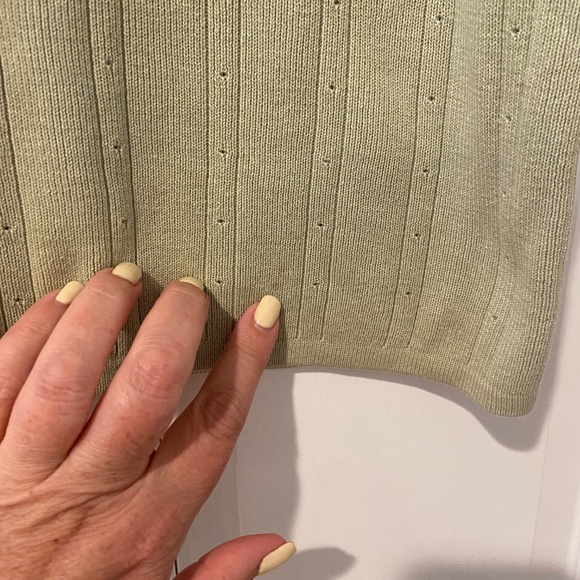 Laura Scott Sage Green Short Sleeve Sweater – XL size - Picture 7 of 8